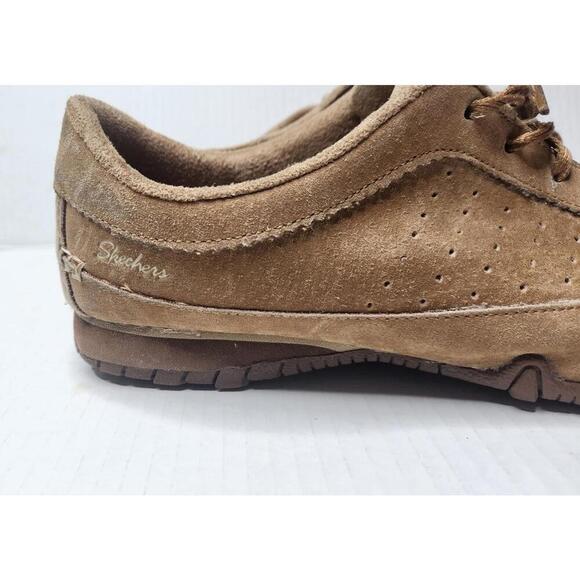 Skechers Shoes Womens Size 10 Brown Suede Relaxed Fit Memory Foam Casual Comfort - Picture 3 of 8